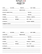 Shooter's Ballistics Log