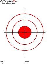 Bullseye Alvo Com 2 polegadas Red Centro