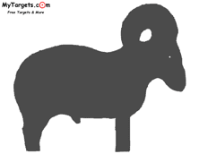 Large Ram Silhouette