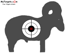 Silhueta Ram Grande com Bullseye